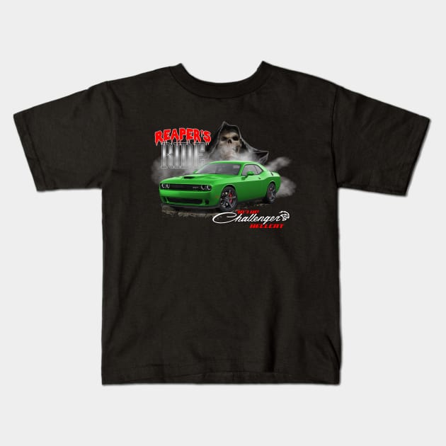 Dodge Challenger Hellcat - "Reaper's Ride" Kids T-Shirt by RGDesignIT